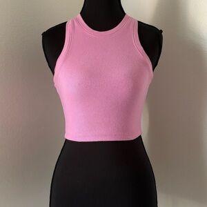 Full Tilt Pink Ribbed Tank Top- Size X-Small